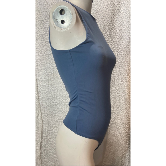 Abercrombie & Fitch Soft Collection High Neck Sleeveless Bodysuit Size S Blue - Picture 4 of 10